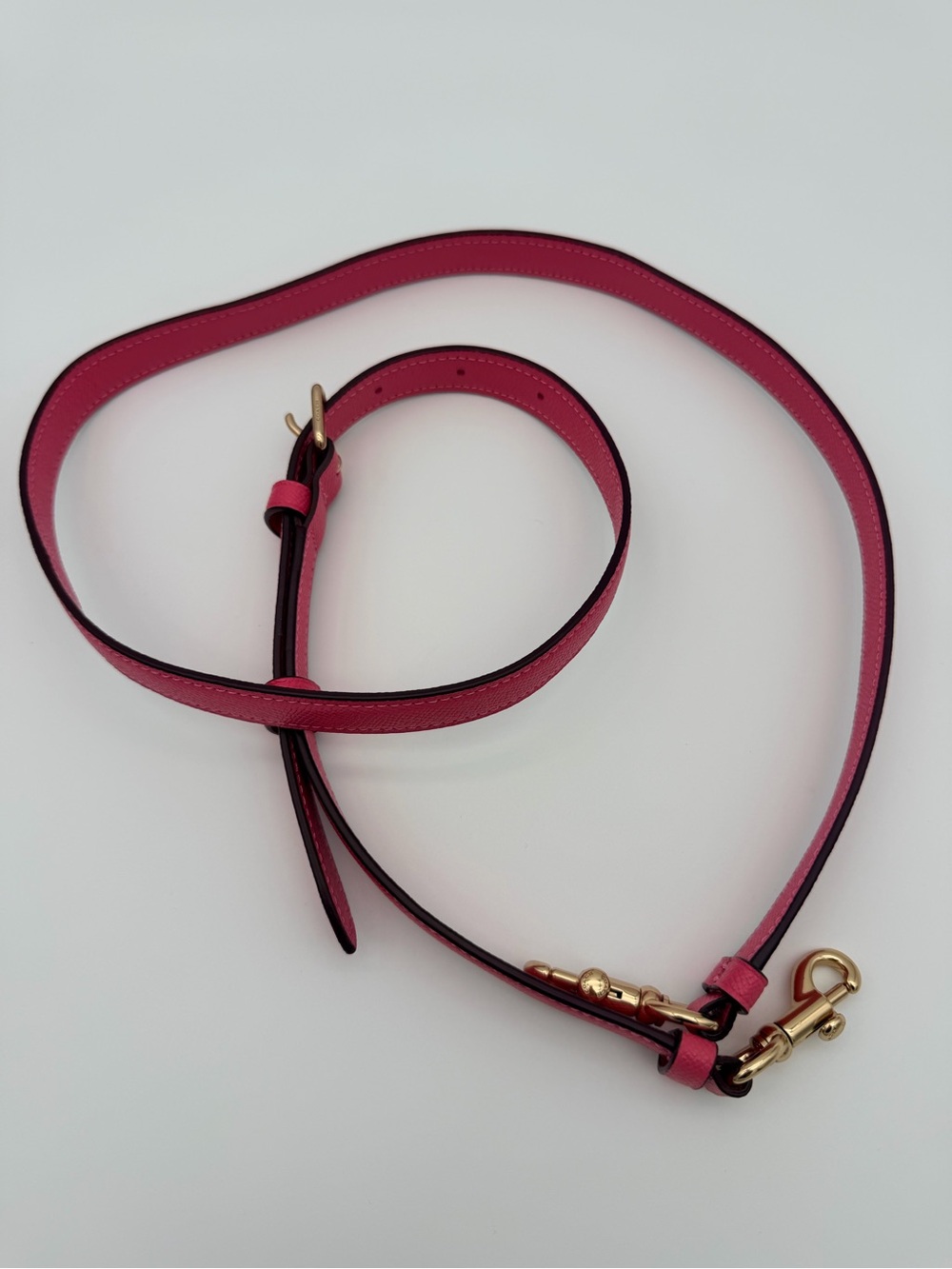 Coach Pink Leather Crossbody Strap Replacement Strap Gold Hardware